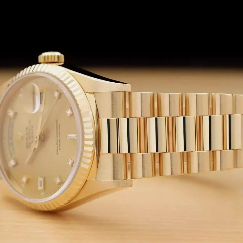 Mens Rolex Day Date President 18k Gold Watch New Condition